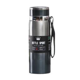 Garrafa de água térmica de aço inoxidável, Mantenha frio e quente, Frascos de vácuo para chá e café, 1L - Image 6
