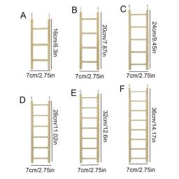 Escadas de madeira Swing Scratcher para pássaros, escada de escalada de poleiro, gaiola de pássaros, hamsters, brinquedos papagaio, suprimentos para animais pendurados, 3, 4, 5, 6, 1Pc - Image 3
