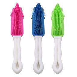 Escova de banho de silicone para animais de estimação, cabelo macio, pegajoso, ferramenta de massagem, animal pequeno, cachorro, cachorro, gato, suprimentos de limpeza - Image 5