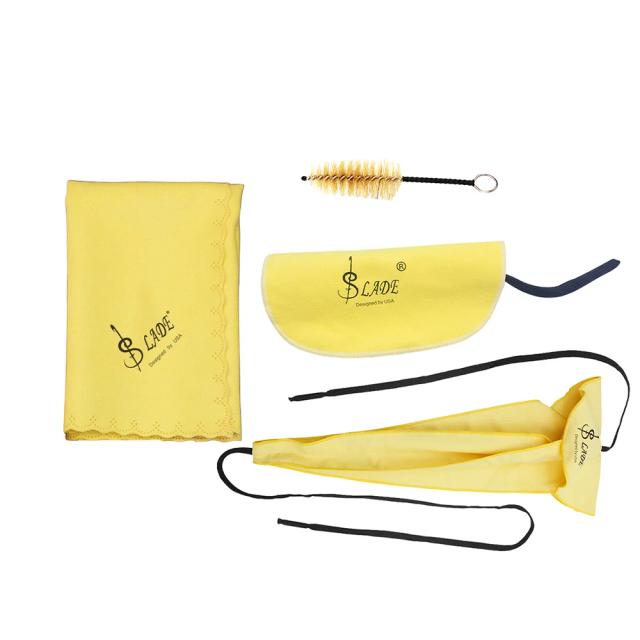 Kit Completo de Limpeza para Saxofone com Panos, Escova para Bocal e Acessórios de Reparação - 4 Peças Essenciais