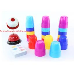 Melhorar a concentração brinquedos interação jogos de mesa lógica formação educacional empilhamento alto conjunto de brinquedos de quebra-cabeça copo - Image 1