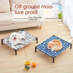 Cama dobrável portátil elevada para cães e gatos, removível e lavável, canil, camas de cachorro, Camping House, Four Seasons - Image 5