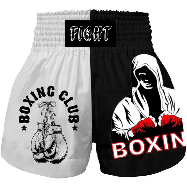 Calções de Muay Thai e Boxe para Homens e Mulheres - Sportswear Personalizado para Artes Marciais e Clube de Luta