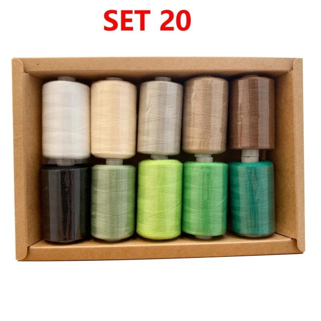 Kit de Linhas de Poliéster para Costura à Mão e Máquina - 12 Cores Disponíveis