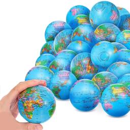 6cm globo de espuma macia espremer brinquedo mapa do mundo brinquedos mini espuma terra mapa do mundo bola para crianças adulto alívio do estresse brinquedos novidade - Image 1