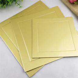 Round and Square Mousse Cake Boards, Food Grade Paper, Cozinha Baking Acessórios, Bandeja de Ouro, Bolo de Casamento Displays, Tapete de Ano Novo, 10 pcs - Image 3