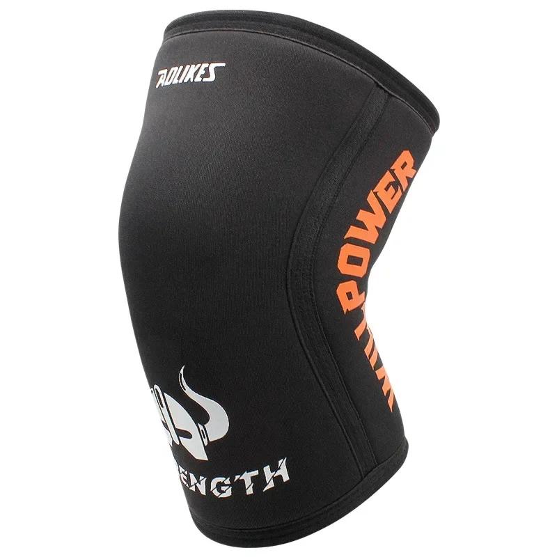 1 pçs 7mm neoprene joelheiras para levantamento de peso compressão joelheira suporte para agachamentos crossfit treinamento treino - Image 1