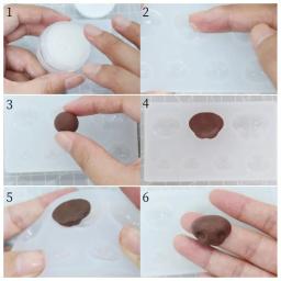 Gato/cachorro simulado nariz molde de silicone resina argila diy triângulo nariz lã feltro poke legarfield gato nariz acessórios molde - Image 5