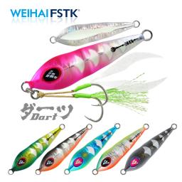 FSTK-Metal Jig Fishing Lure, Isca Artificial, Lento Passo Jig, Jigging Dart Jig, Colher Jig, Isca de Pesca, 30g, 40g, 60g, 80g - Image 1