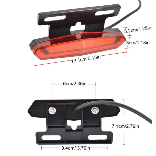 Conjunto Luz Dianteira e Traseira Ebike 24-48V com Buzina e Freio