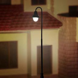 Miniatura Street Lamp Modelo, Luzes LED, HO Trem Ferroviário, Construção Cena Layout Material, Diorama Kits, 12V, 4.6-13.7cm, 3Pcs - Image 5