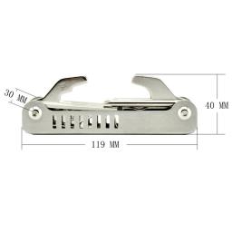 Chave de aço inoxidável para mergulho, Snorkeling Wrench, Folding Allen Key, Kits de Reparação de Emergência, Multi Ferramentas, 13 em 1 - Image 5