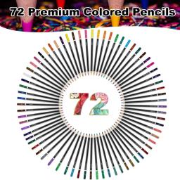 Lápis de cor para arte profissional, grafite pintado à mão, cor oleosa, pintura escolar, suprimentos de arte, 72PCs - Image 4