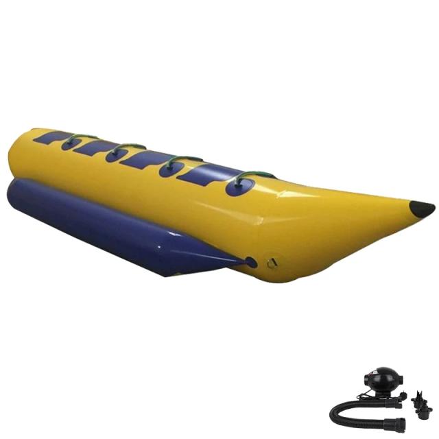 Barco Inflável Banana para Esqui Aquático - 4 Assentos em PVC Resistente para Beach Club
