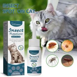 Pet Anti-Flea Tick Agent, Gatos e Cães, Desparasitação Extracorpórea 50ml, Agente de Limpeza da Pele para Piolhos, Carrapatos e Carrapatos - Image 1