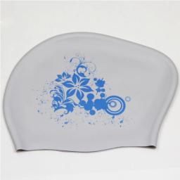 Tampão de natação de silicone para cabelos longos, Caps de natação impermeáveis para mulheres, chapéu de mergulho feminino para crianças, capa Natacion - Image 4
