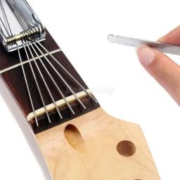 Metal 13 Tamanhos Long Shaft Files Guitarra elétrica Baixo Ukulele Sela Com Porca Polonês Ferramentas - Image 2