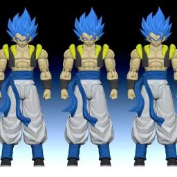 Em estoque kamione tonsenarttoys dragon ball z shf super saiyan azul son goku vegeta gogeta figuras de ação modelos crianças brinquedos presentes - Image 6
