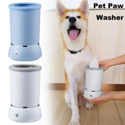 Lavadora automática de pata de cachorro, USB Recarregável Pet Paw Cleaner Cup Removedor de poeira e sujeira, Silicone Dog Paw Cleaning Bucket Acessórios - Image 2