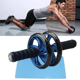 Ab rolo roda l rolo de exercício abdominal sem ruído antiderrapante alças de espuma macia com joelheira treinador muscular equipamentos de fitness - Image 1