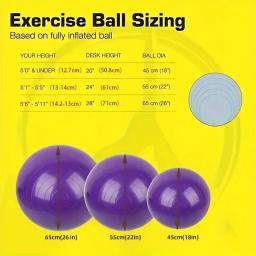 65cm pvc bolas de fitness yoga bola engrossado à prova de explosão exercício em casa ginásio pilates equipamentos bola de equilíbrio - Image 6
