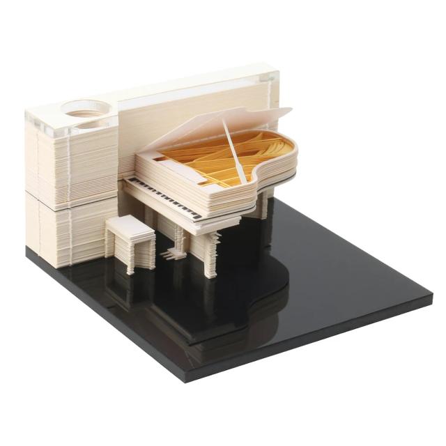 Bloco de Notas Omoshiroi 3D com 160 Folhas - Design de Castelo para DIY, Calendário do Advento e Presentes de Natal