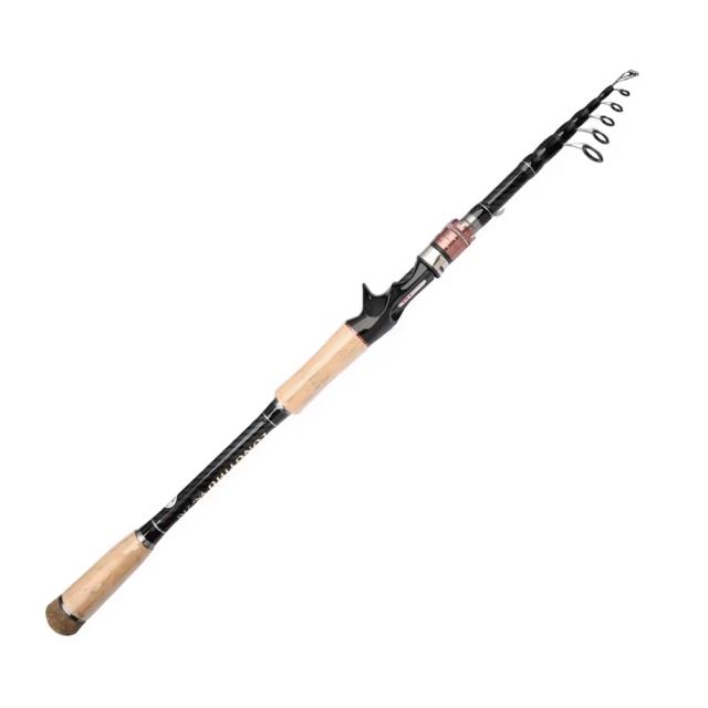 Vara de Pesca Telescópica de Fibra de Carbono 11lb M 1.8m-3.6m