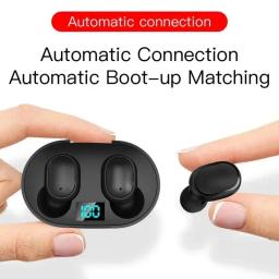 Fones de ouvido sem fio Bluetooth com microfone TWS E6S Headset com cancelamento de ruído Auscultadores para Xiaomi Redmi - Image 4