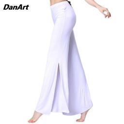 Roupas de prática do ventre dança moderna calças divididas yoga esporte calças macias senhoras dança treinamento terno adultos ginásio feminino - Image 3
