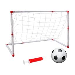 1 conjunto de futebol objetivo net presente de aniversário mini brinquedo de futebol dobrável mini bola de futebol objetivo post net conjunto treinamento objetivo de futebol - Image 1