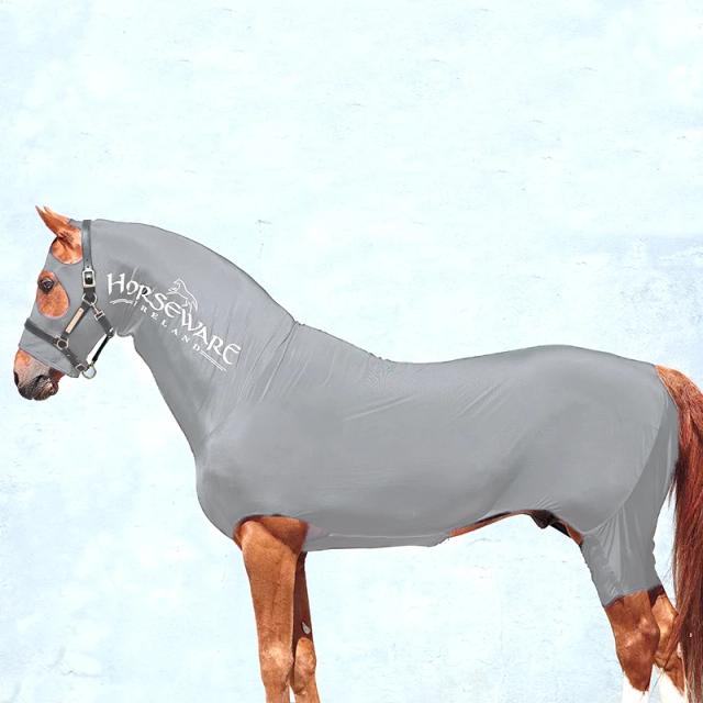 Equipamento Equestre Roupa de Equitação Cinza Tecido Elástico para Cavalos e Cavaleiros
