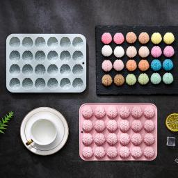 Molde De Silicone Em Forma De Cérebro Para Cozimento, Placa De Cozimento Do Bolo, Grade De Cubo De Gelo Soltando O Molde De Chocolate, 24 Buracos, 1 Pc - Image 3
