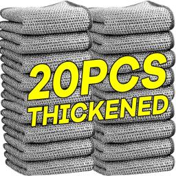 Panos De Limpeza De Arame De Aço, Camadas Duplas, Metal Mágico, Fios De Prata, Roupa De Prato, Casa, Cozinha, Pano De Lavagem, Toalhas, Ferramentas Limpas - Image 1