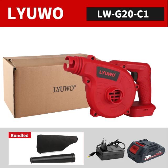 Secador de Cabelo Doméstico LYUWO: Sopro e Sucção Potente 20V com Coletor de Poeira de Dupla Finalidade e Ventilador de Cinzas