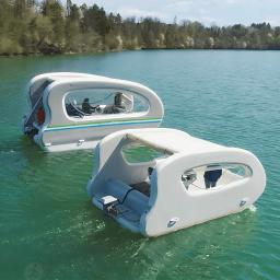 Barco portátil para lago e rio, casa inflável, estilo luxuoso, novo design de fábrica, ilha flutuante do barco - Image 4