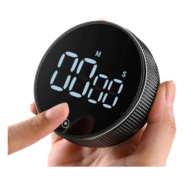 DINRGO Temporizador de cozinha magnético Temporizador digital Manual de contagem regressiva Temporizador rotativo Mecânico Temporizador de cozinha Cronômetro de chuveiro