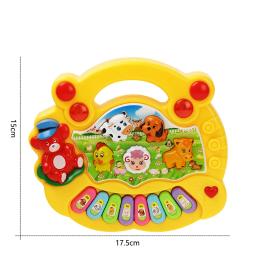 Brinquedo musical do bebê com som animal, teclado piano infantil, instrumento elétrico piscando música, primeiros brinquedos educativos para crianças - Image 4