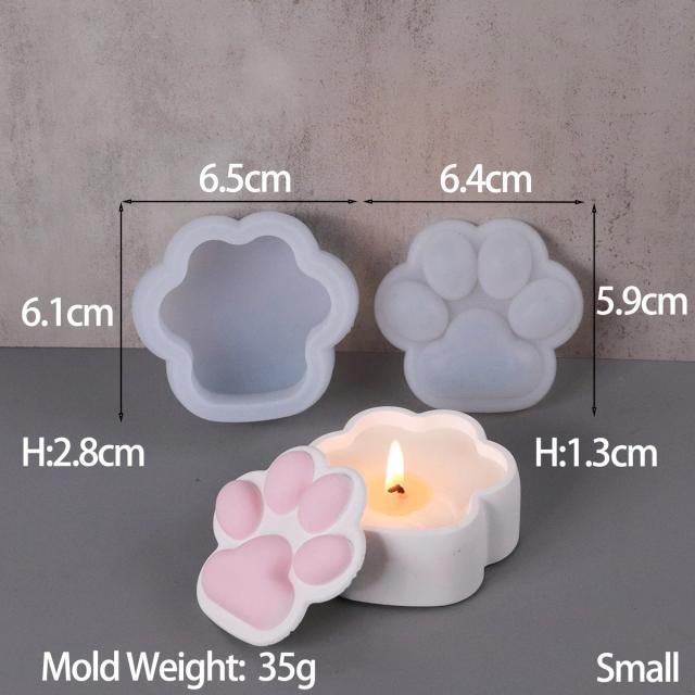 Caixa de Armazenamento Multifuncional em Silicone para Artesanato: Molde DIY com Tampa para Velas, Gesso, Resina e Cinzeiros Decorativos