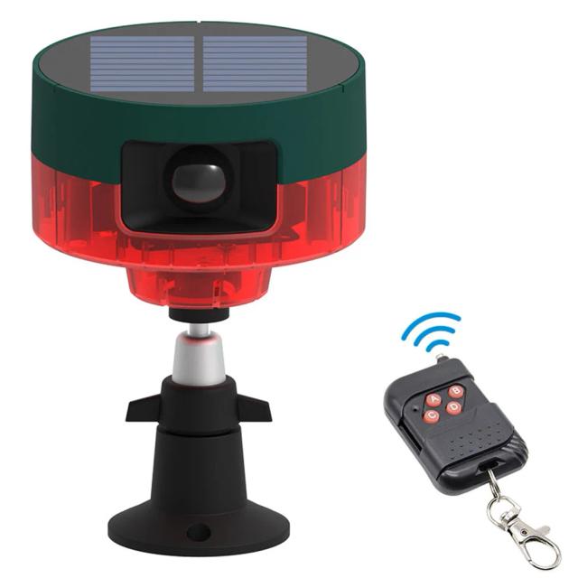 Repelente Solar para Animais com Luz Intermitente e Alarme 360°: Eficaz contra Javali, Coelho e Veado