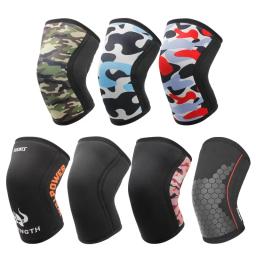 1 pçs 7mm neoprene joelheiras para levantamento de peso compressão joelheira suporte para agachamentos crossfit treinamento treino - Image 3