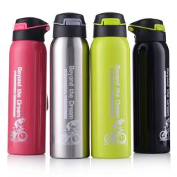 Garrafa de água de bicicleta de aço inoxidável, garrafa de bebida, palha térmica simples, esporte ao ar livre, chaleira quente, 500ml - Image 2