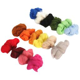 Lã felting fio roving fibra artesanato agulha mão conjunto de rosca tricô mistura diyfeltwoolen weavingtool material velo grosso - Image 6