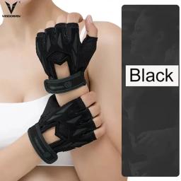 2025 luvas de ginástica para homens mulheres levantamento de peso meio dedo respirável anti deslizamento treinamento fitness luvas de treino - Image 4