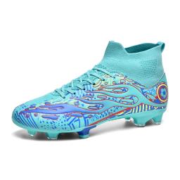 Botas de futebol masculino de treino profissional, sapatos de futebol ao ar livre ultraleves, antiderrapantes, chuteiras de cano alto, pontas longas, novas - Image 3