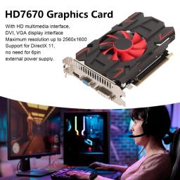 Placa gráfica hd7670 4gb ddr5 128bit com ventilador de refrigeração 2560x1600 suporte hd interface multimídia dvi vga placa gráfica de jogo - Image 5
