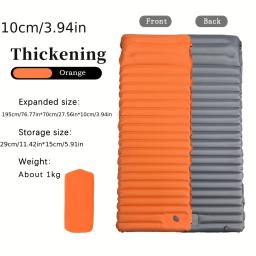 Outdoor Camping Mat Pad inflável, ultra-leve, grossa, à prova de umidade, portátil, barraca do carro, dormir pé, TPU, 10 centímetros - Image 3