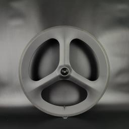 700c 3 raios de carbono rodado 70mm profundidade 23mm largura engrenagem fixa/cubo de estrada para pista/estrada de corrida bicicleta tri raios rodas de bicicleta - Image 2