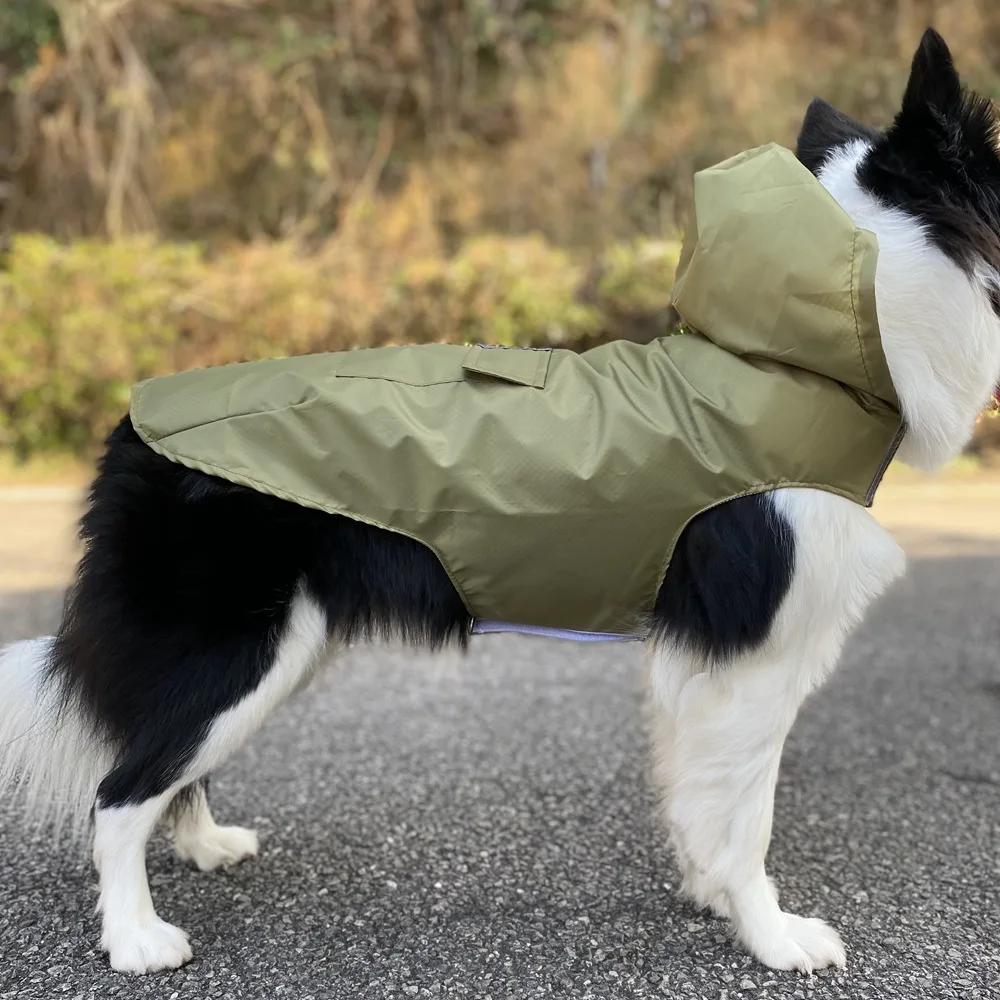 Impermeável Pet Raincoat com tira reflexiva, Roupa do cão, Cat Hooded Jacket, Outdoor Supplies - Image 1
