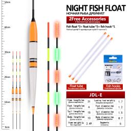 Flutuadores luminosos com 3 lâmpadas noturnas, 3 tubos flutuantes + 1 saco de presente, ganchos, dois modelos, ferramenta de rolha de pesca do lago, sem bateria - Image 4