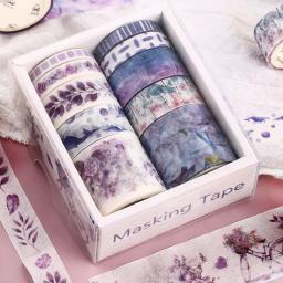 Conjunto De Fita Adesiva Washi, Adesivos De Papel Japoneses, Washitape Flor De Scrapbooking, Famosa Série De Mar E Floresta, Estacionária, 10Pcs - Image 2